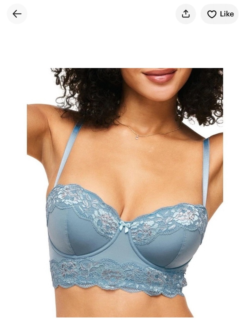 Adore Me Blue Lace Bra